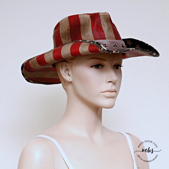 Cody James American Flag Straw‎ Cowboy Drifter Hat main image 14
